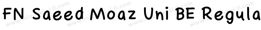FN Saeed Moaz Uni BE Regular字体转换